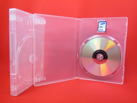 Single DVD case with SD card Holder